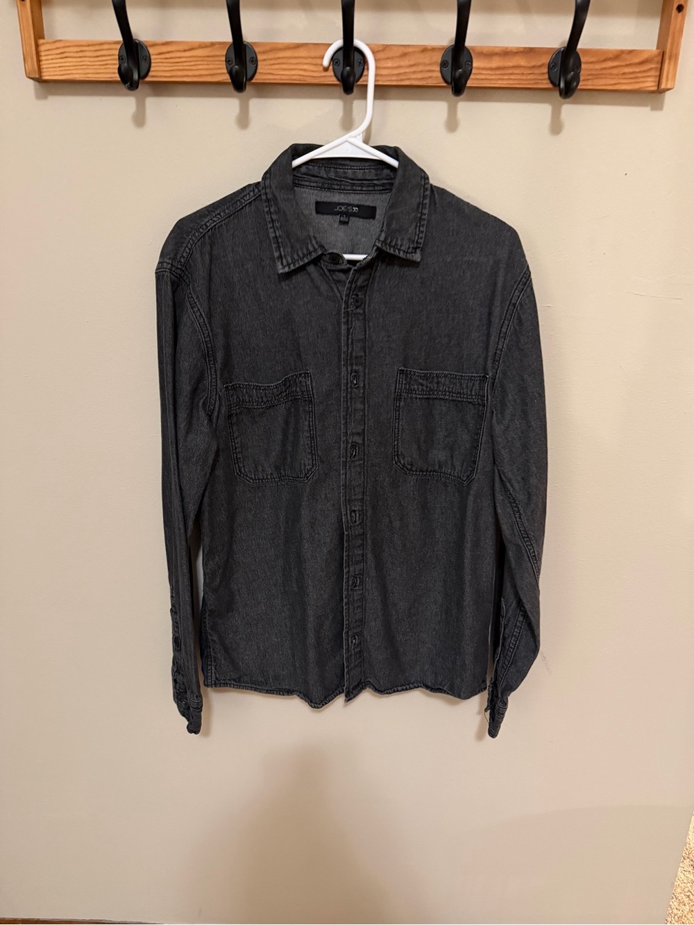 🖤 Joe’s Men’s Dark Gray Denim Button-Down | Size L